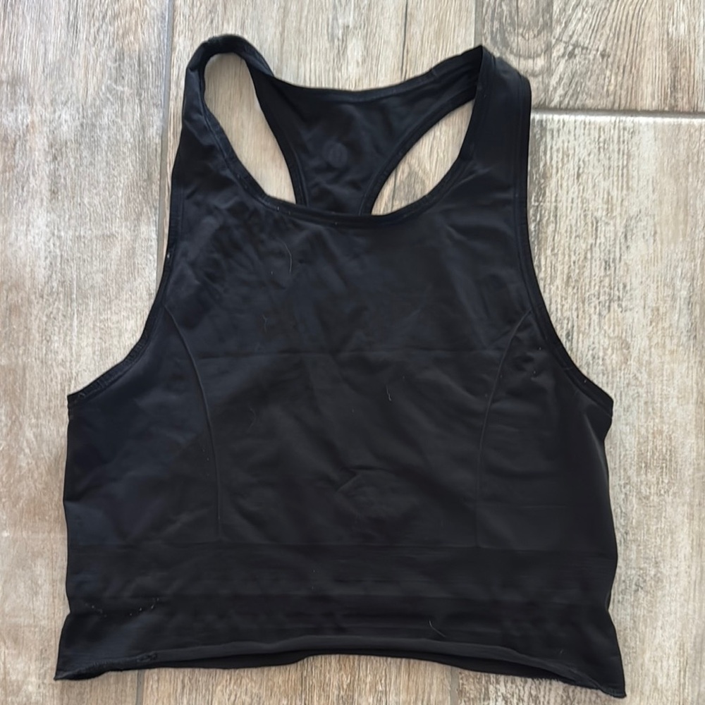 Lululemon women’s tank cropped black racerback